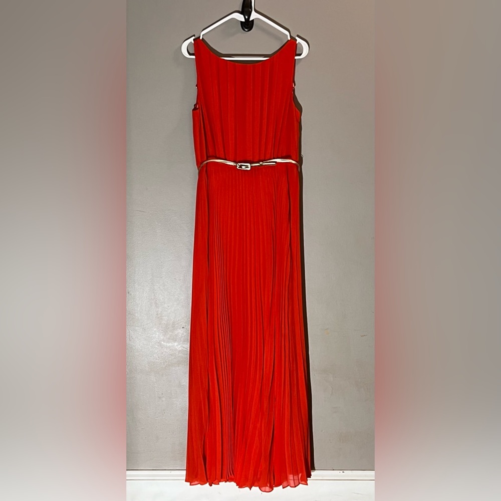 Eliza J - Coral Athena Pleated Dress-NWOT